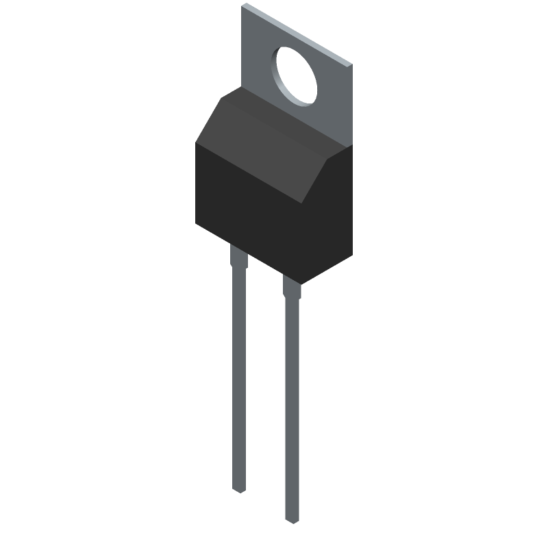 1500V 10A Silicon Rectifier Diode, 2-Pin TO-220F
