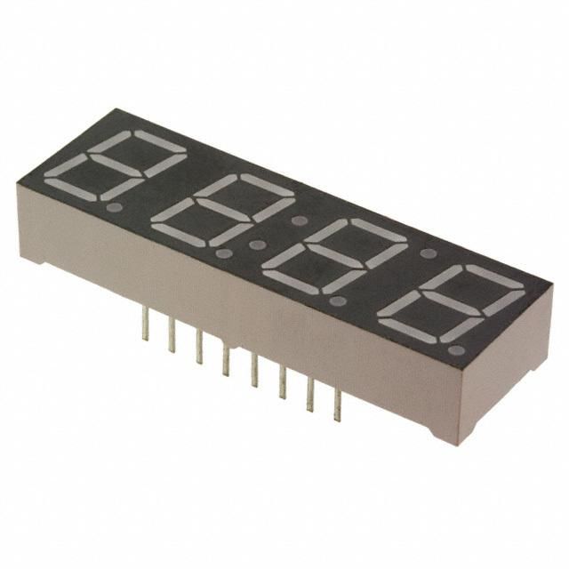 4-Digit Red/Orange 7-Seg LED, Through Hole, 25mA