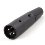 5 Pos XLR M Connector, 7.5A, 125V, Solder, Straight, Metal