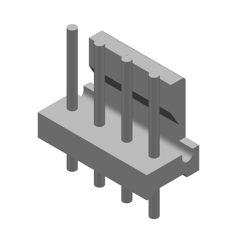 4 Pos Wire-to-Board Header, 7A, 3.96mm Pitch, Solder, Straight