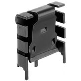 Heat sink 25.4 mm 18 K/W black anodised, KU-0333-AL-ST-1,2MM-3-A-SE-SG, Kunze Folien GmbH