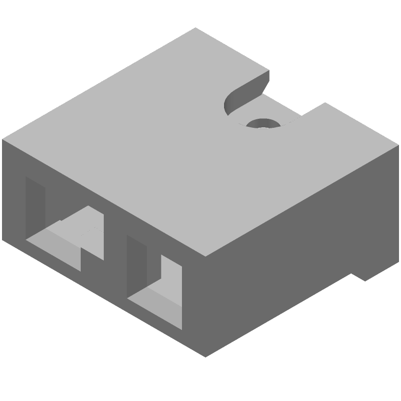 2-Pos Female Crimp Connector, 2.54mm Pitch, 1.5A, SMT