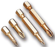 DIAMOND COAT PHILLIPS BIT NO1; Bit Type:Phillips; Hex Bit Size:PH1; Length:25mm