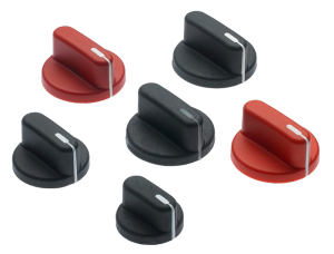 Knob;  Soft-Touch and Transilluminated;  1/4 Inch Flatted to 5/32 Inch Spring