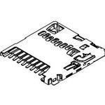 Conn Micro SD Card M 8 POS 1.1mm Solder RA SMD 0.5A/Contact T/R