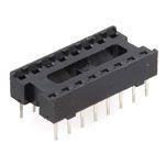 16-Pin Single Wipe Low Profile IC Socket 0.3 Inch Wide
