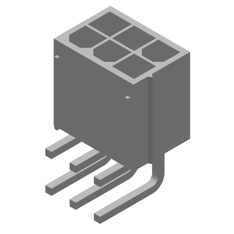 6 Pos 4.2mm Pitch RA Header, 9A, 600V, Tin Plated Brass