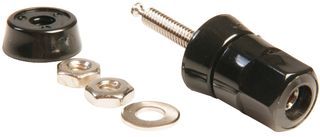 BINDING POST, 30A, #8-32, STUD, BLACK