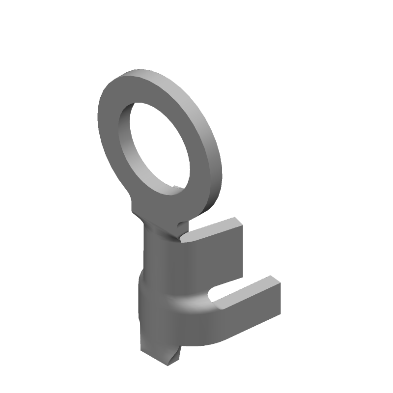 Ring Terminal, 16-20AWG, Brass, Unplated, Crimp, Strip