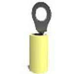 Ring Terminal, 10-12AWG, Copper, Tin Plated, Insulated, Yellow