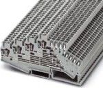 12-Position 4-Level Terminal Block, 300V 10A 28AWG to 12AWG, Grey Nylon, UL94 V-0