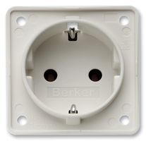 BERKER   09-4185-25-02   SOCKET, SCHUKO EU, WHITE, 16A, 250V