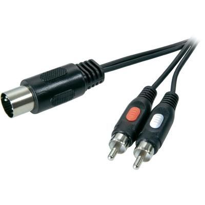 SpeaKa Professional 1,5m Diode plug 5-pin (DIN) to RCA plug (phono) Audio Extension Cable