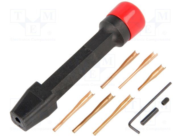 Crimper/Stripper Tool, Pin Contact, 3.75" L, Black