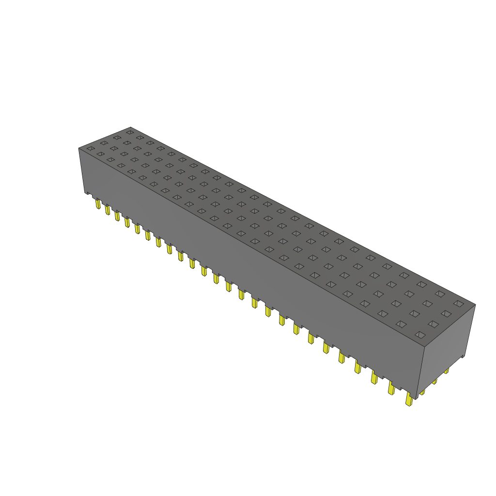 Conn Socket Strip SKT 100 POS 2mm Solder ST Thru-Hole