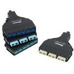 SINGLEMODE SIX LC DUPLEX ADAPTERS TO ONE MALE MTP 12-FIBER PRE-TERMINATED MTP REAR MOUNT CASSETTE PROVIDES LOW INSERTION LOSS OF 1.0D