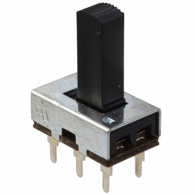 Slide Switch, 1 Positions, DPDT, On-on, 0.5A, 125VDC, Wire Wrap Terminal, Through Hole-straight,