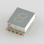0.20 SINGLE DIGIT, SEVEN SEGMENT, SMT LED DISPLAY, 470nm BLUE CHIPS, GRAY FACE WITH WHITE SEGMWNTS, COMMON CATHODE, 10 PADS.