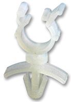 Cable Management, Wire Clip Standoff Nylon 6/6 Natural Through Hole 6.4mm