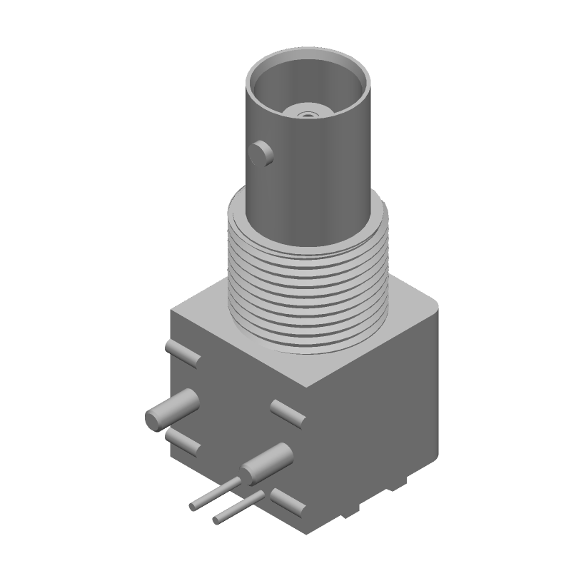 Right Angle Coax Connector, Female, 4GHz, 50 Ohm, Gold Contact