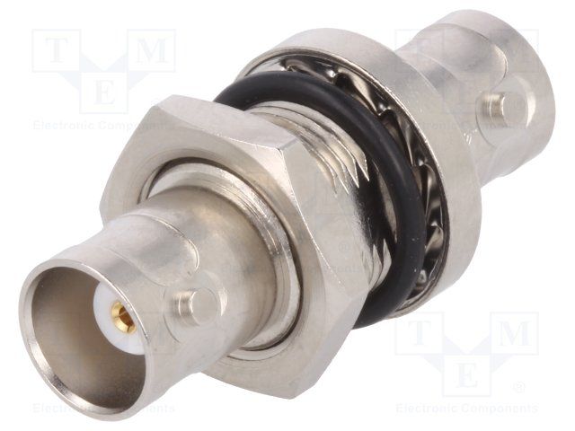 Conn BNC Adapter F/F 0Hz to 4GHz 50Ohm ST Panel Mount Gold