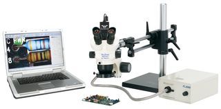 MICROSCOPE, DIGITAL TRINOCULAR; Magnification:2.5X to 390X; For Use With:-; Light Source:-; Working Distance:195mm; Camera Type:1.3 Mega Pixel; Inspection Scope Type:Digital Trinocular ;RoHS Compliant: NA