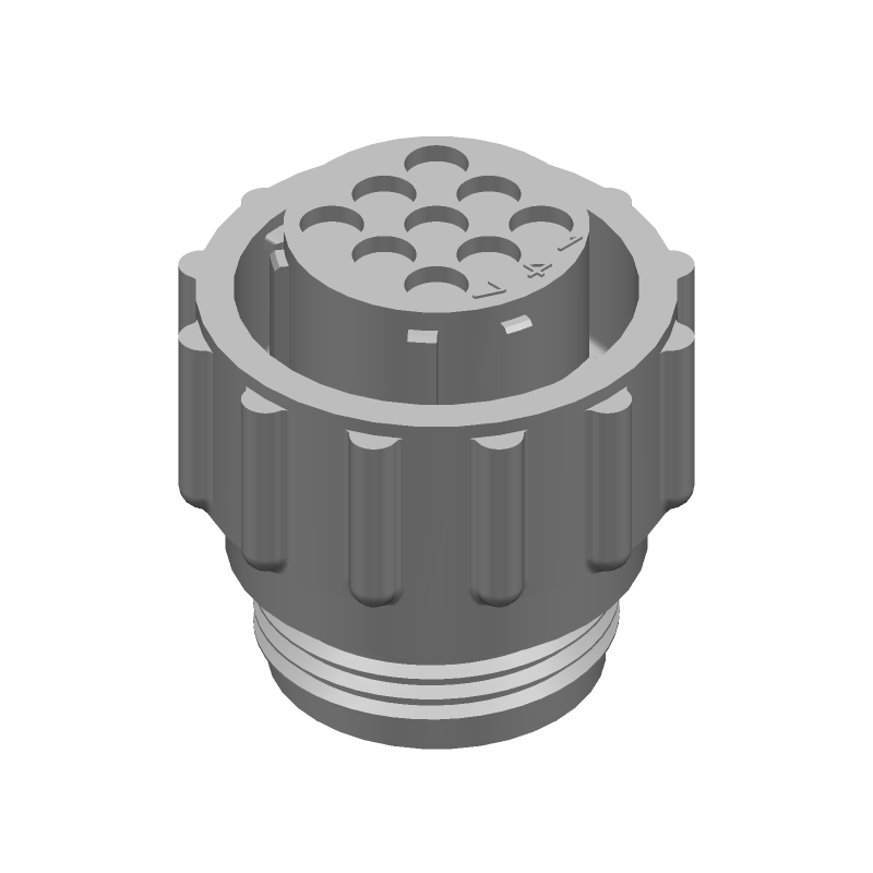 9 Pos Circular Plug, Crimp, 600V, IP65, Size 13