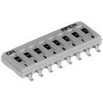 Switch DIP OFF ON SPST 4 Raised Slide 0.025A 24VDC PC Pins 2000Cycles/Switch Thru-Hole Tube