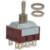 Switch Toggle Mom OFF Mom 3PDT Round Lever Quick Conn/Solder Lug 15A 400VAC 25VDC Panel Mount with Threads