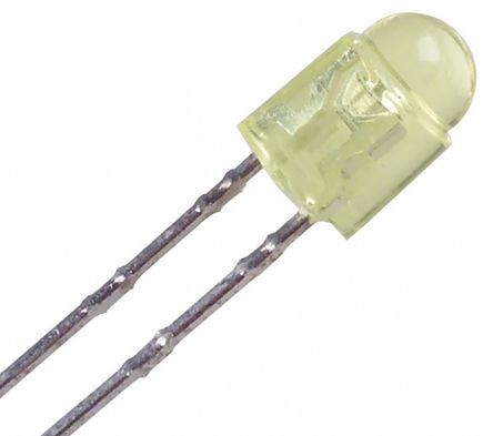 Single Color LED, Yellow, Transparent, T-1, 3.1mm, ROHS COMPLIANT PACKAGE-2