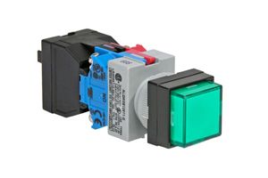 Switch Push Button N.O./N.C. DPST Extended Square Button 10A 440VAC 220VDC 745.7VA Momentary Contact Screw Panel Mount