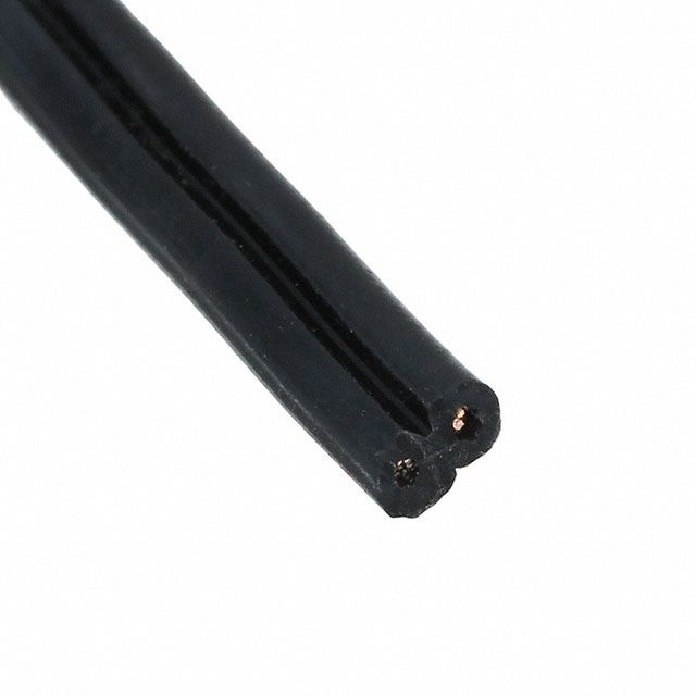 Cable;  2Cond;  24AWG;  7x33;  BC/TC;  PVC ins;  Black Zipcord;  UL