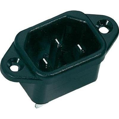 IEC connector C14 Plug, vertical mount Total number of pins: 3 10 A Black K & B 42R021212 1 pc(s)