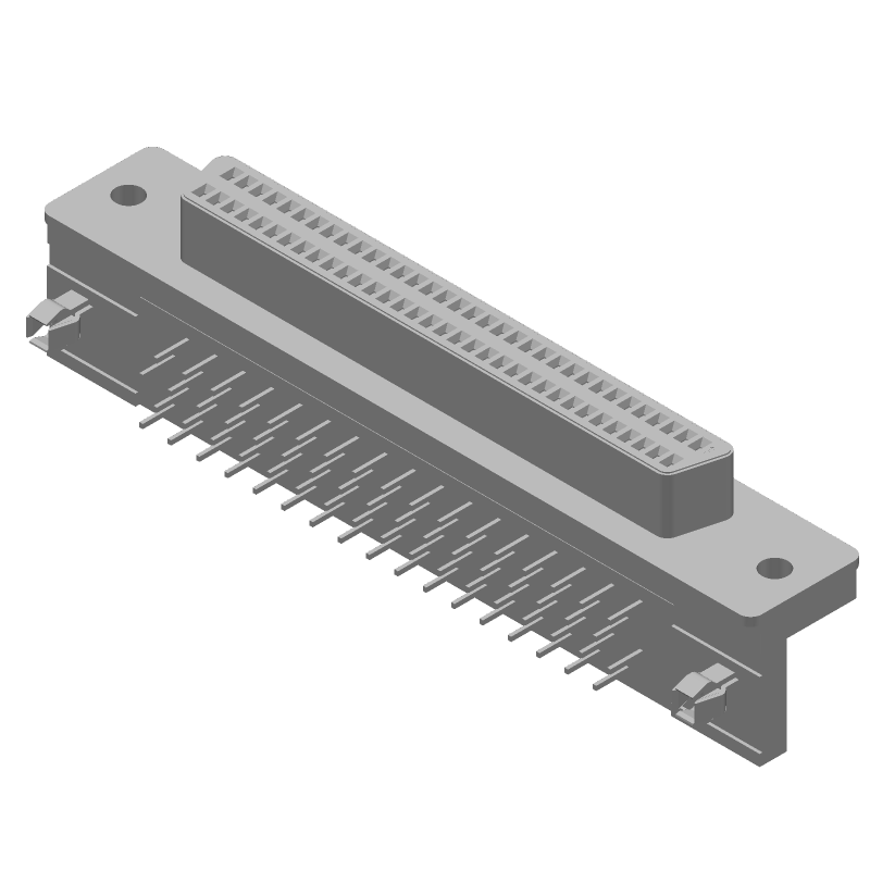 SCSI RCP 68 Pos RA Solder Thru-Hole Connector