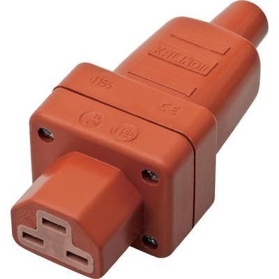Hot wire connector C21 Socket, straight Total number of pins: 2 + PE 16 A Red Kalthoff 1 pc(s)