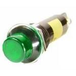 Green 10mm Round Flat LED, 15mA, 12V