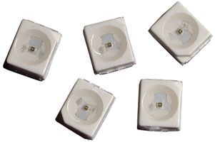 Green PLCC LED Emitter, 570nm, 20mA, 120° Viewing Angle