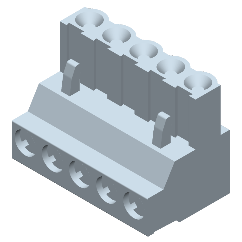 3 Pos RA Terminal Block, 15A, 600V, 10.16mm Pitch, Screw, Green
