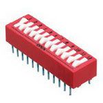 8-Pos SPST Rotary DIP Switch, 0.15A 30VDC, Thru-Hole PC Pins