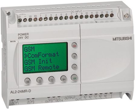 Alpha XL base unit ALPHA, 6 D/AI, 4 RO, AL2-10MR-D, Mitsubishi Electric