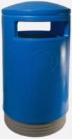 94L Blue Steel Waste Bin