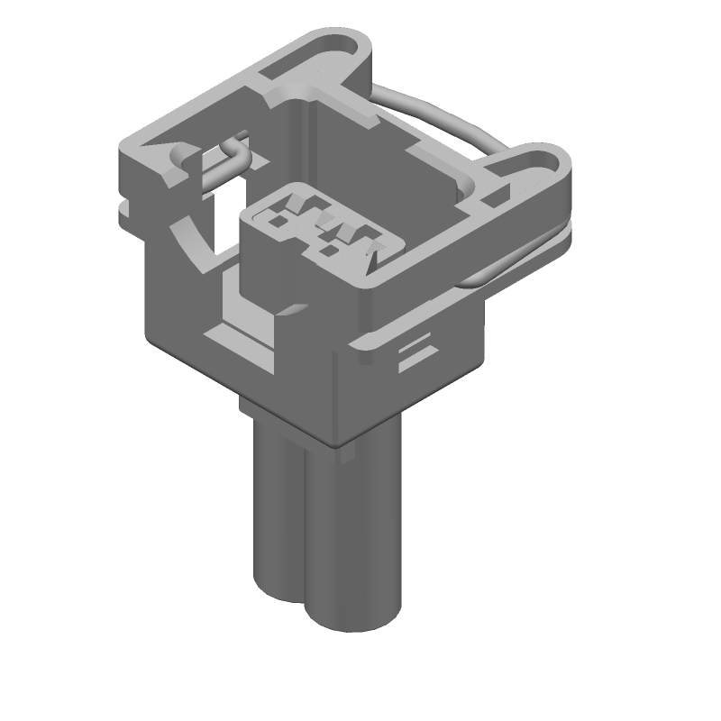 Conn Housing F 2 POS Crimp ST Cable Mount Blue Bag Automotive