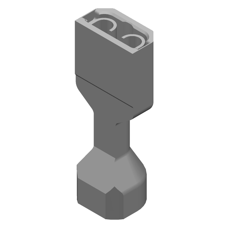 Quick Disconnect Terminal, Brass, Tin, Red Nylon, 18-22AWG