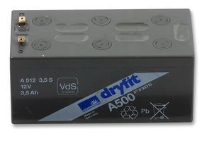 BATTERY, 12V, 3.5AH; Battery Technology:Lead Acid; Battery Capacity:3.5Ah; Battery Voltage:12V; Battery Size Code:-; Battery Terminals:Quick Connect; External Diameter:-; External Height:60.5mm; External Width:134.5mm; External Depth:66.8mm; Weight:1.5kg; Battery IEC Code:-; Battery NEDA Code:-; Product Range:-; Charge Current Max:0.5A; Cyclic Charge Voltage Max:14.7V; Cyclic Charge Voltage Min:14.4V; Depth:66.8mm; Discharge Current Max:60A; External Length / Height:60.5mm; Height Max:64.4mm; Operating Temperature Max:50°C; Operating Temperature Min:-20°C; Output Voltage:12V; Standby Charge Voltage Max:14.1V; Standby Charge Voltage Min:13.8V