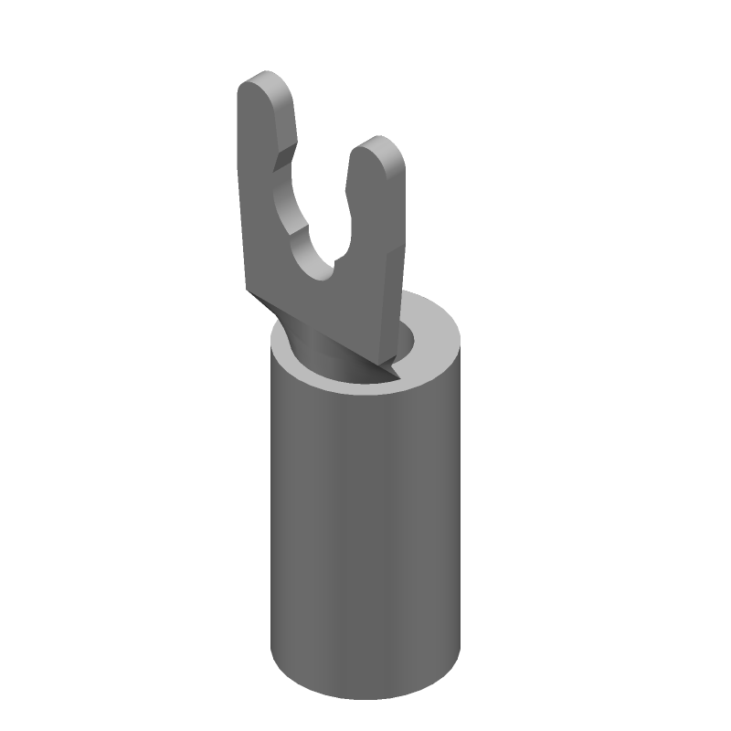 Yellow Insulated Crimp Terminal, 12-10 AWG, 600V, Tin Plated Brass