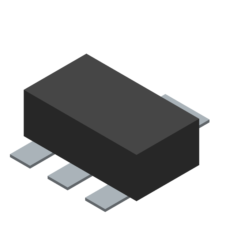 Bipolar Transistor, 50V, 2A, Low VCE(sat), NPN Single PCP, SOT-89 / PCP-1, 1000-REEL