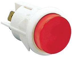 Special Switch, SPST, (on)-off, Momentary, Quick Connect Terminal, Panel Mount,