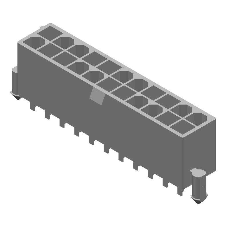 22 Pos Power Connector, 9A, 600V, 4.2mm Pitch, Solder ST, Thru-Hole