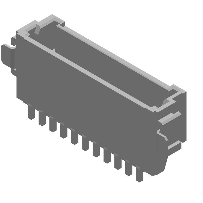 11 Pos 1.5mm RA SMD Header, 2A, Tin, Nylon, UL94 V-0