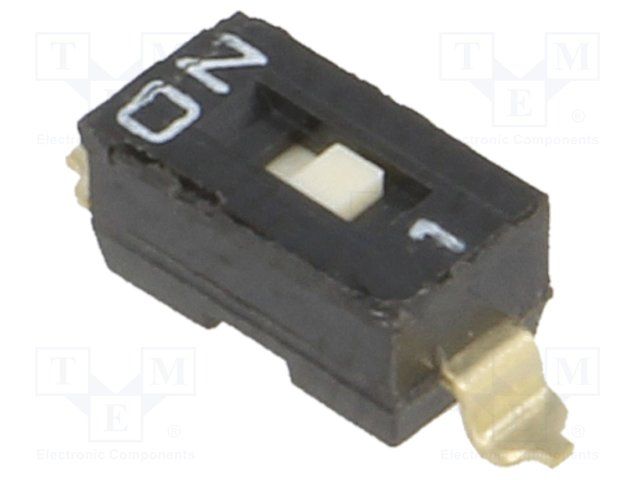 DIP Slide Switch, SPST, SMD, 25mA, 24VDC